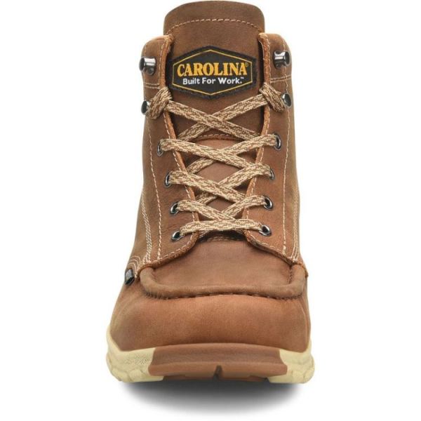 CAROLINA | MEN'S S-117 ALUMINUM TOE MOC TOE in BROWN