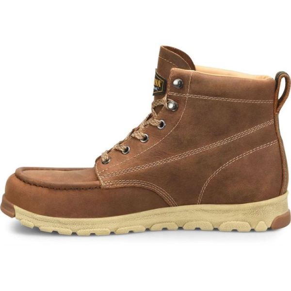 CAROLINA | MEN'S S-117 ALUMINUM TOE MOC TOE in BROWN