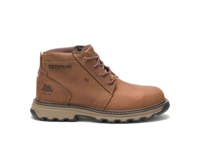 Cat Footwear | Parker Steel Toe Work Boot Dark Beige