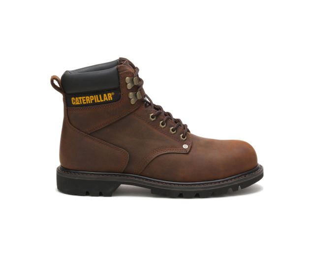 Cat Footwear | Second Shift Steel Toe Work Boot Dark Brown