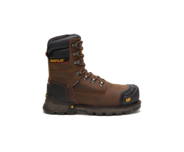 Cat Footwear | Excavator XL 8" Waterproof Thinsulate™ Composite Toe Work Boot Dark Brown