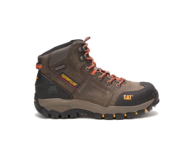 Cat Footwear | Navigator Mid Waterproof Steel Toe Work Boot Dark Gull Grey