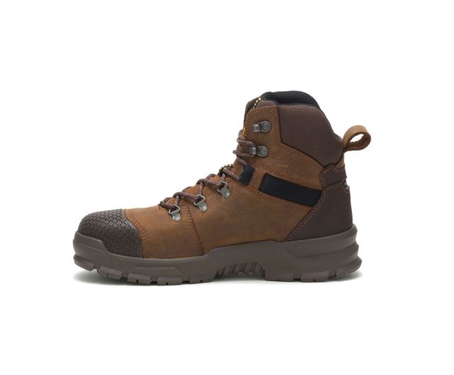 Cat Footwear | Accomplice X Waterproof Steel Toe Work Boot Real Brown