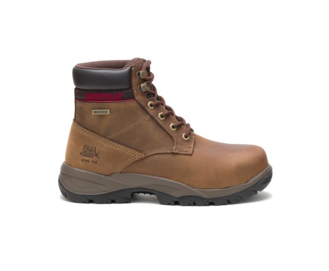 Cat Footwear | Dryverse 6" Waterproof Steel Toe Work Boot Dark Brown