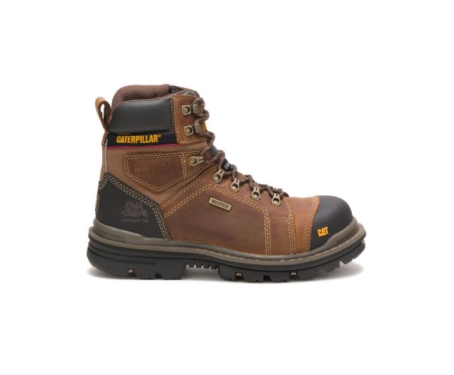 Cat Footwear | Hauler 6" Waterproof Composite Toe Work Boot Dark Beige