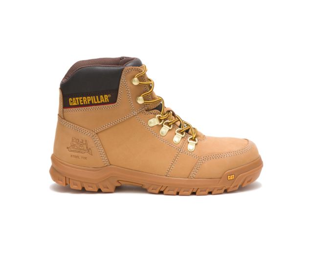 Cat Footwear | Outline Steel Toe Work Boot Honey Reset