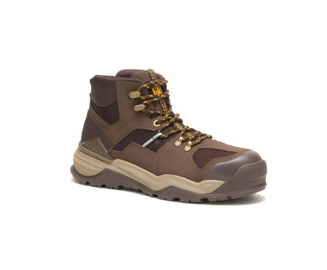 Cat Footwear | Provoke Mid Waterproof Alloy Toe Work Boot Chocolate