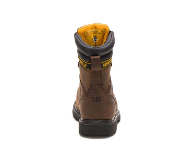 Cat Footwear | Salvo 8" Waterproof Steel Toe Thinsulate™ Work Boot Dark Brown