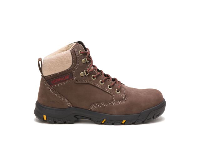 Cat Footwear | Tess Steel Toe Work Boot Chocolate
