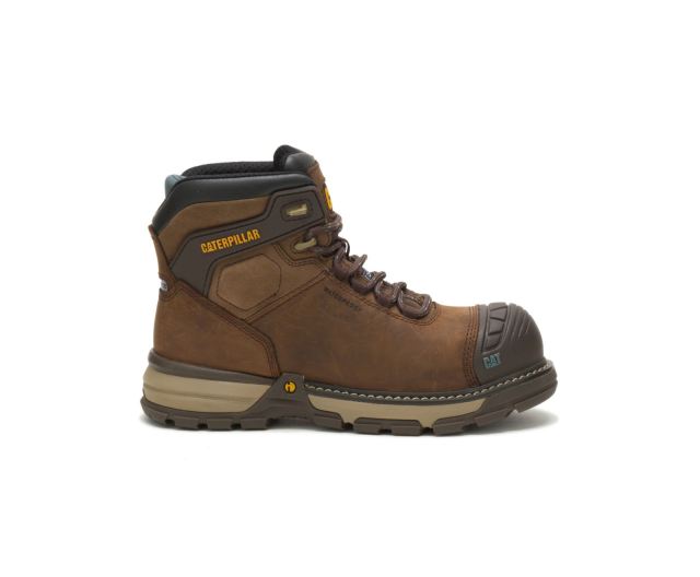 Cat Footwear | Excavator Superlite Waterproof Thinsulate™ Nano Toe Work Boot Dark Brown