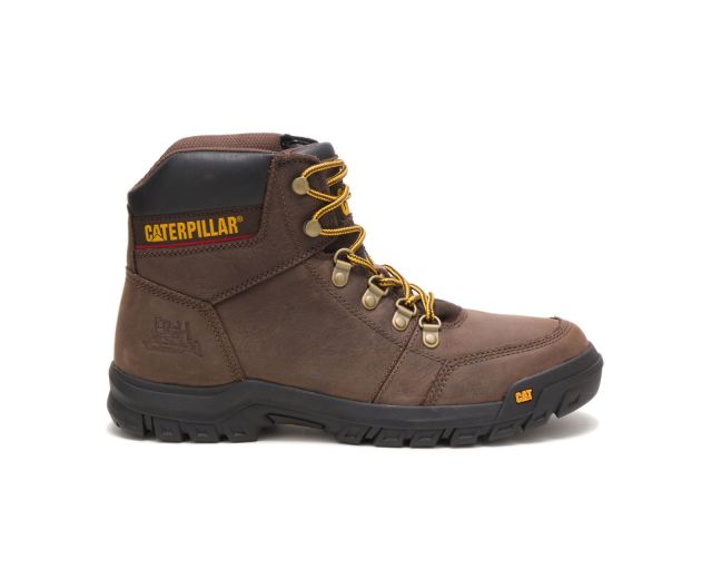 Cat Footwear | Outline Work Boot Seal Brown