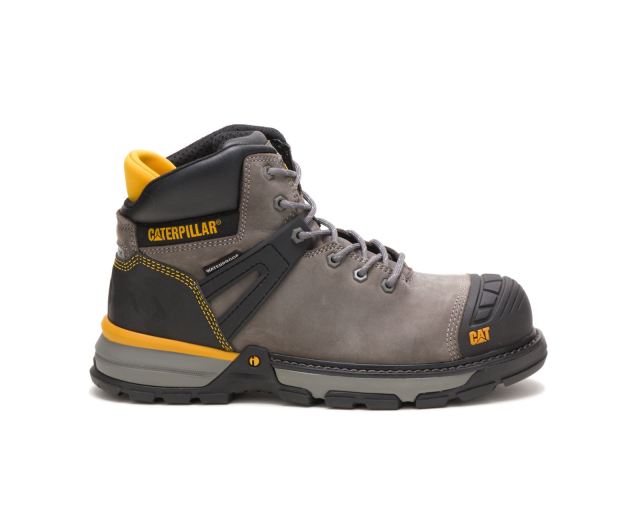 Cat Footwear | Excavator Superlite Waterproof Nano Toe Work Boot Pewter