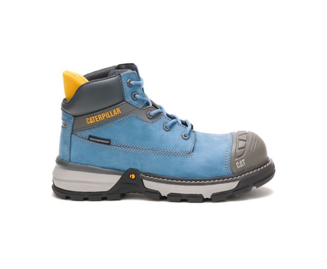 Cat Footwear | Excavator Superlite Waterproof Nano Toe Work Boot Blue Heaven