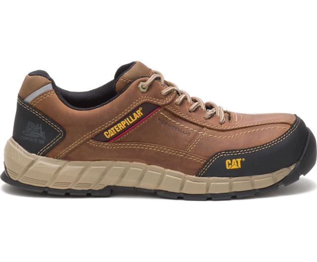 Cat Footwear | Streamline Leather Composite Toe Work Shoe Brown