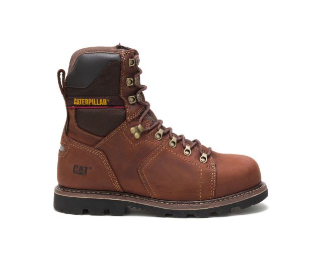 Cat Footwear | Alaska 2.0 8" Waterproof Thinsulate™ Steel Toe Work Boot Walnut