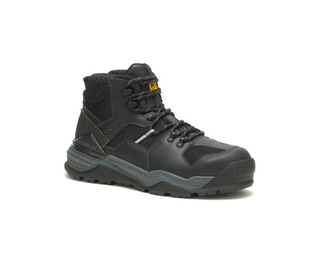 Cat Footwear | Provoke Mid Waterproof Alloy Toe Work Boot Black/Sand