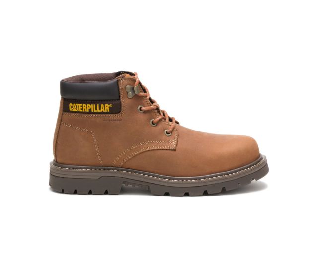 Cat Footwear | Outbase Waterproof Steel Toe Work Boot Brown