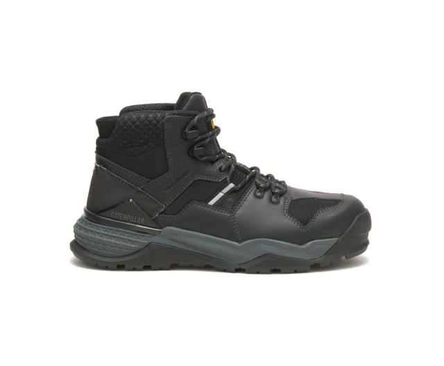 Cat Footwear | Provoke Mid Waterproof Alloy Toe Work Boot Black/Sand