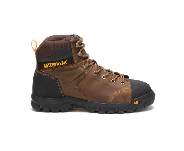 Cat Footwear | Wellspring Waterproof Metatarsal Guard Steel Toe Work Boot Real Brown