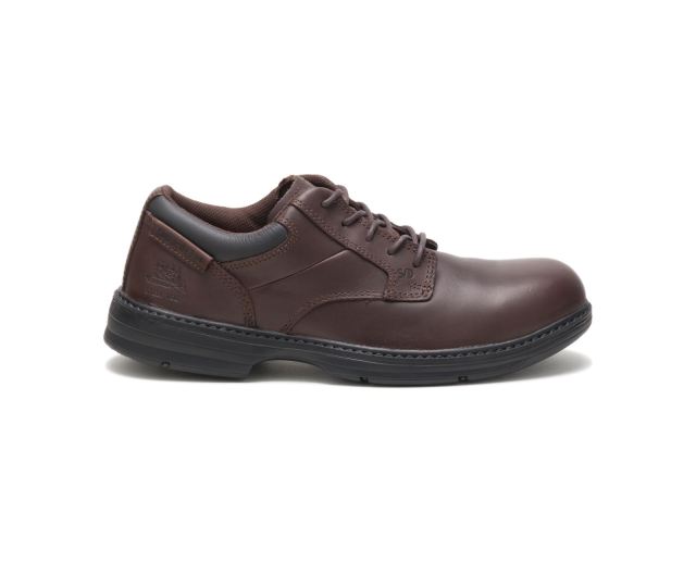 Cat Footwear | Oversee Steel Toe Work Shoe Dark Brown