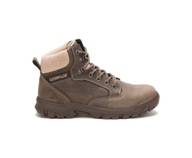 Cat Footwear | Tess Steel Toe Work Boot Dark Gull Grey