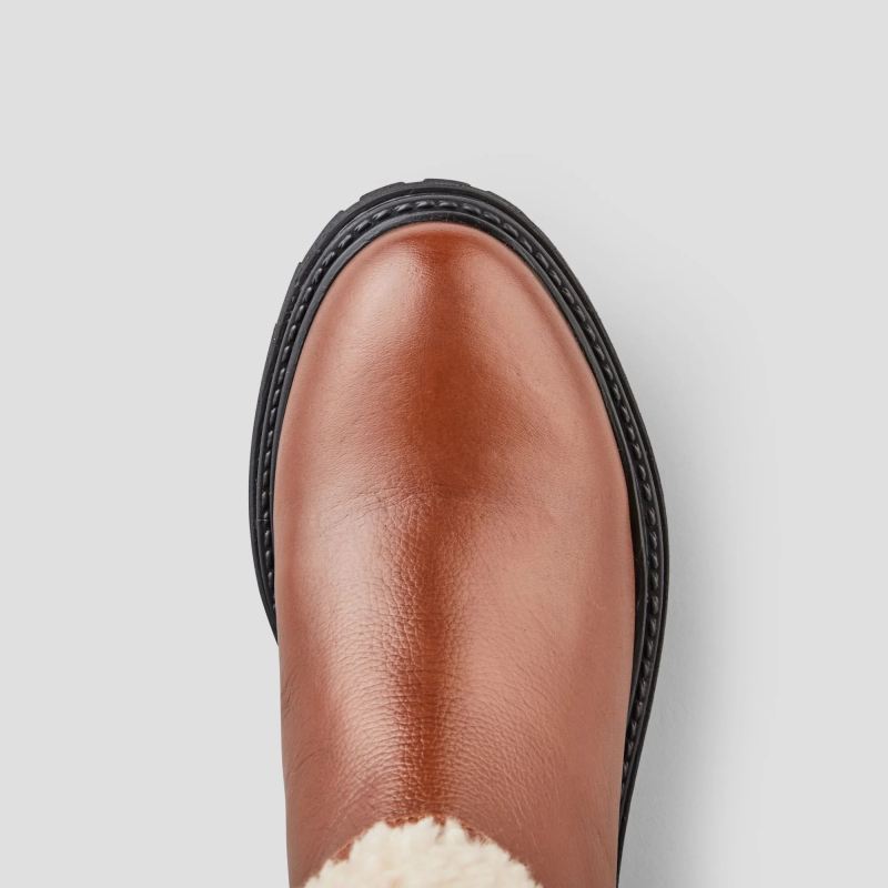 Cougar Women's Vigo Leather Waterproof Winter Boot-Cognac