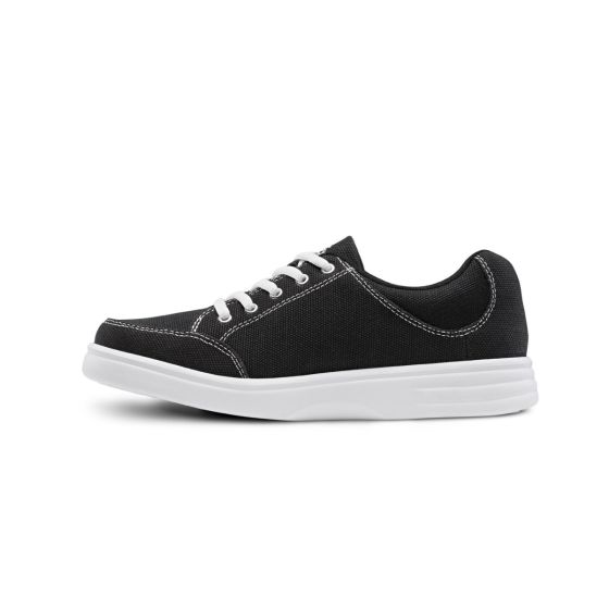 Quick Ship Dr. Comfort Riley Women's Canvas Sneaker | Midnight BW