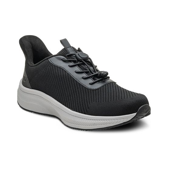 Quick Ship Dr. Comfort Finch Men's Hands-Free Shoe | Black