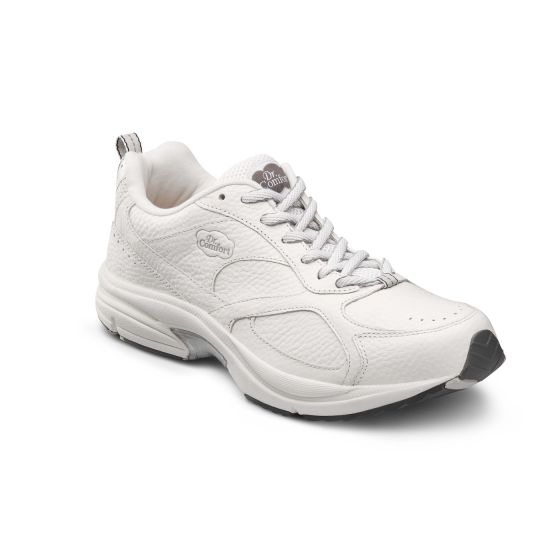 Quick Ship Dr. Comfort Winner Plus Men's Athletic Shoe | White