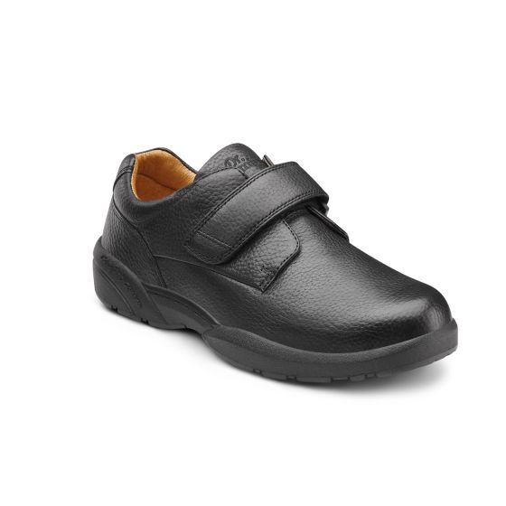 Quick Ship Dr. Comfort William X Men's Double Depth Casual Shoe | Black