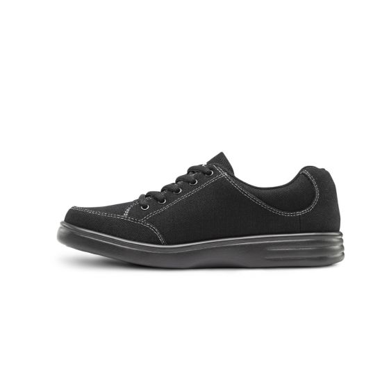 Quick Ship Dr. Comfort Riley Women's Canvas Sneaker | Black