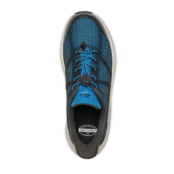 Quick Ship Dr. Comfort Jay Men's Hands-Free Shoe | Blue