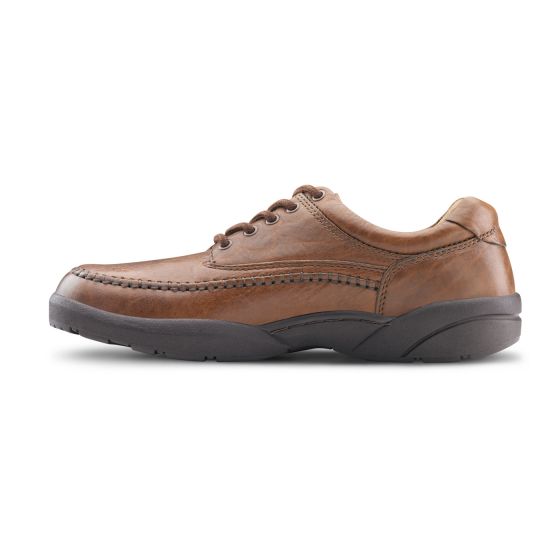 Quick Ship Dr. Comfort Stallion Men's Dress Shoes | Chestnut