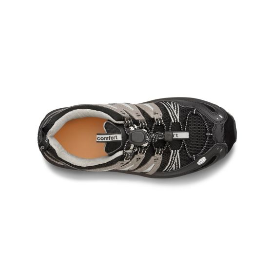 Quick Ship Dr. Comfort Performance Men's Athletic Shoe | Blk-gry