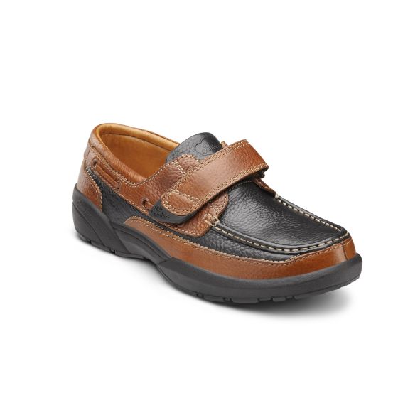 Quick Ship Dr. Comfort Mike Men's Casual Boat Shoe | Multi