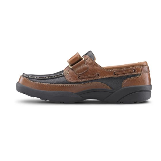 Quick Ship Dr. Comfort Mike Men's Casual Boat Shoe | Multi