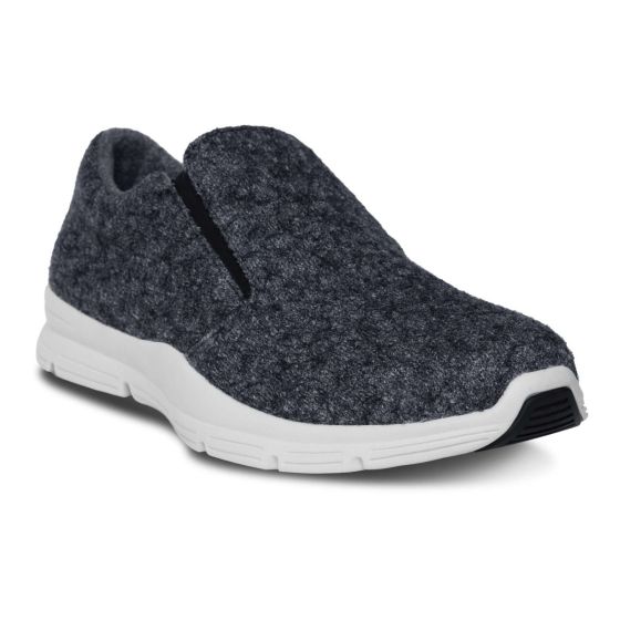 Quick Ship Dr. Comfort Liam Men's - Athletic Casual Wool Shoe | Grey