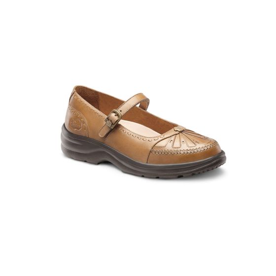Quick Ship Dr. Comfort Paradise Women's Dress Shoe | Saddle Tan