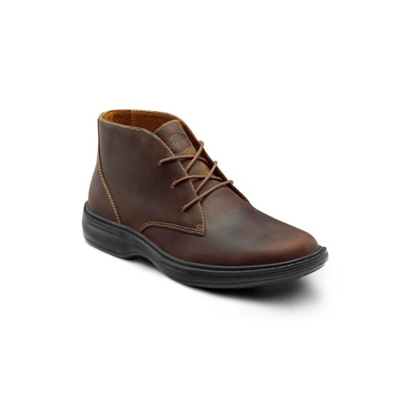 Quick Ship Dr. Comfort Ruk Men's Chukka Boot | Brown