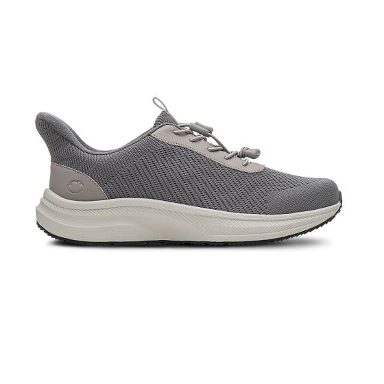 Quick Ship Dr. Comfort Finch Men's Hands-Free Shoe | Grey