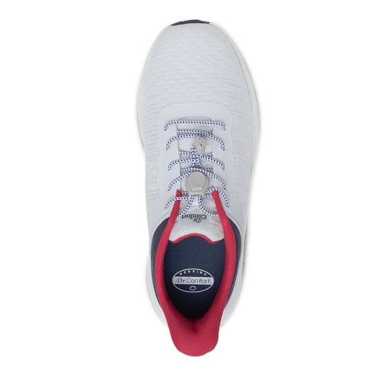 Quick Ship Dr. Comfort Don Men's Hands-Free Shoe | White