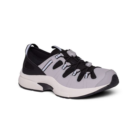 Quick Ship Dr. Comfort Polo Men's Athletic Shoe | Grey