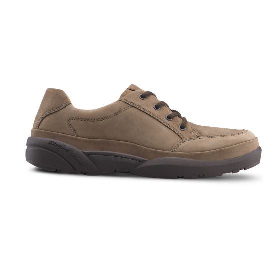 Quick Ship Dr. Comfort Justin Men's Casual Dress Shoe | Chestnut