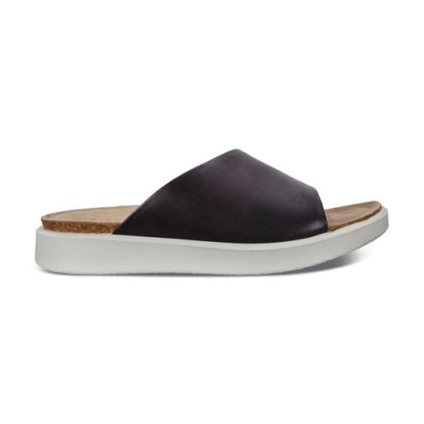 ECCO SHOES -CORKSPHERE WOMEN'S SLIP-ON SANDALS-BLACK