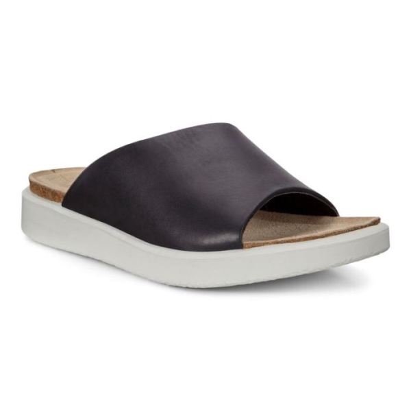 ECCO SHOES -CORKSPHERE WOMEN'S SLIP-ON SANDALS-BLACK