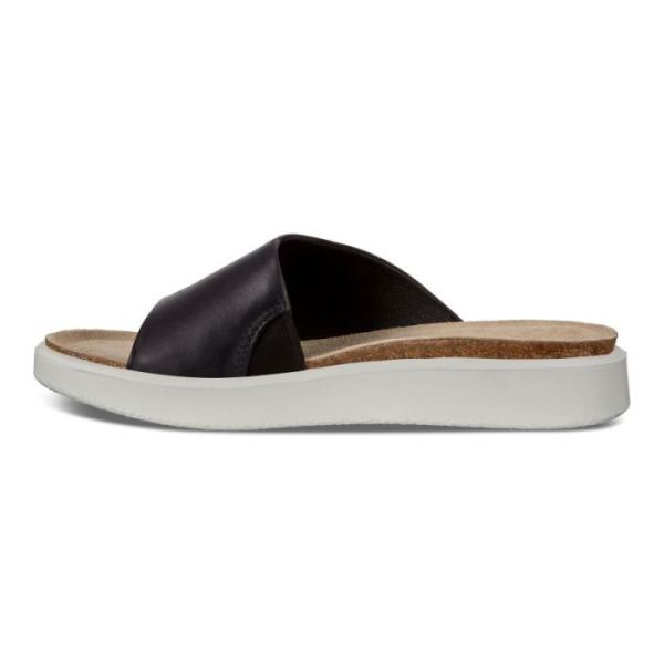 ECCO SHOES -CORKSPHERE WOMEN'S SLIP-ON SANDALS-BLACK