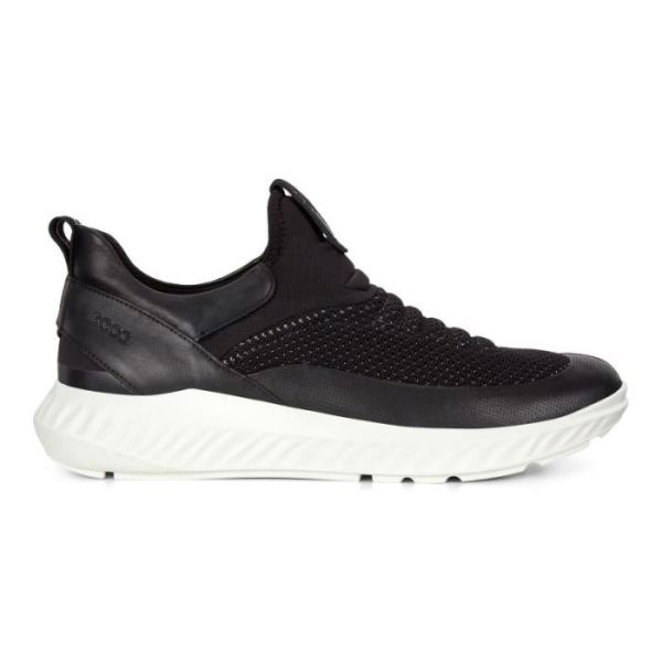 ECCO SHOES -ST.1 LITE MEN'S SLIP-ON SNEAKERS-BLACK/BLACK/BLACK