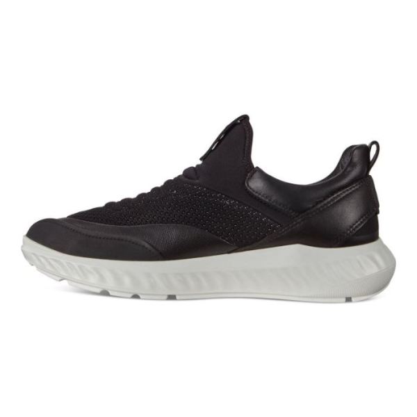 ECCO SHOES -ST.1 LITE MEN'S SLIP-ON SNEAKERS-BLACK/BLACK/BLACK