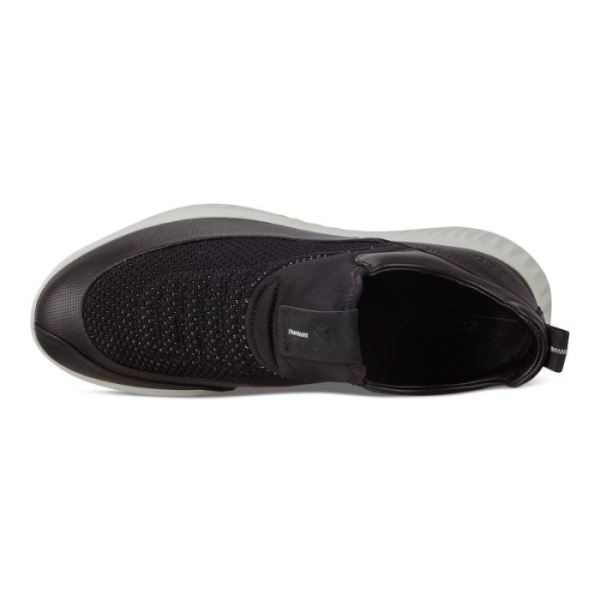 ECCO SHOES -ST.1 LITE MEN'S SLIP-ON SNEAKERS-BLACK/BLACK/BLACK