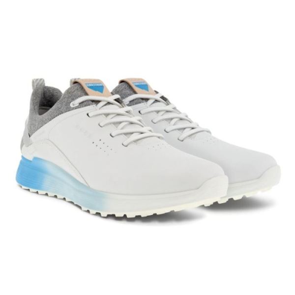 ECCO SHOES -MEN'S GOLF S-THREE SHOE-WHITE